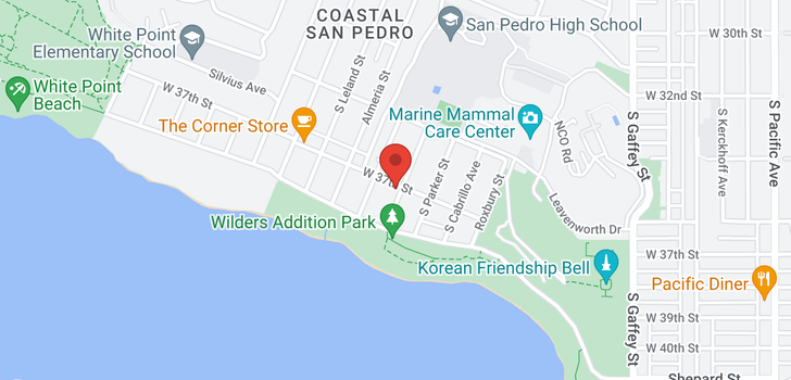 map of 3703 S Meyler San Pedro, CA 90731